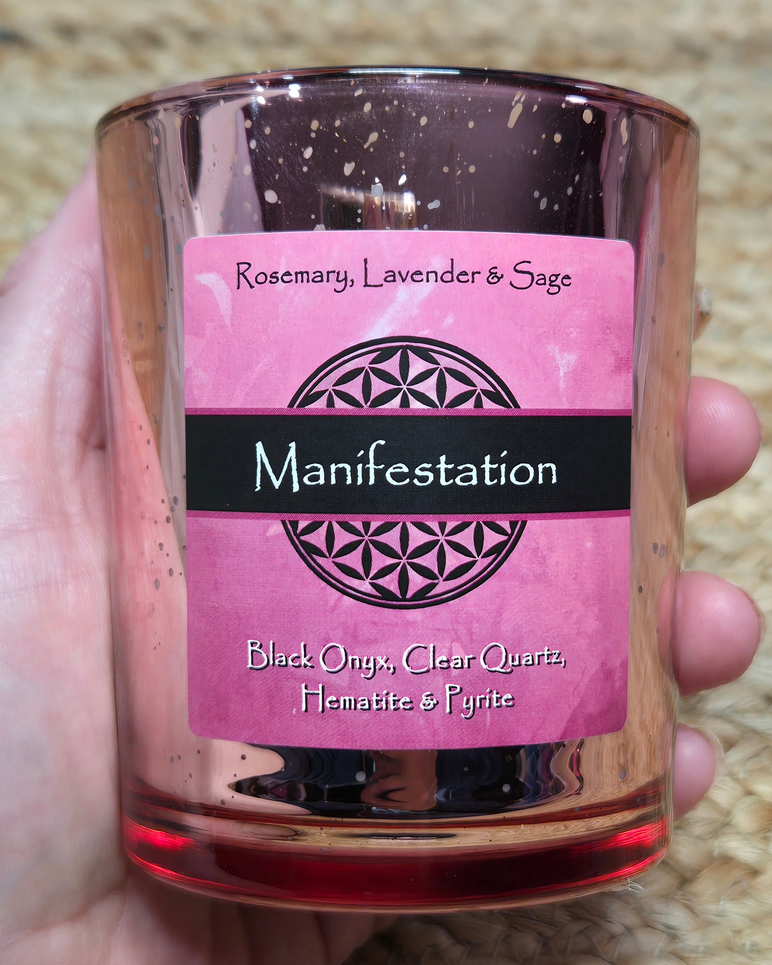 Manifestation Crystal Intention Candle