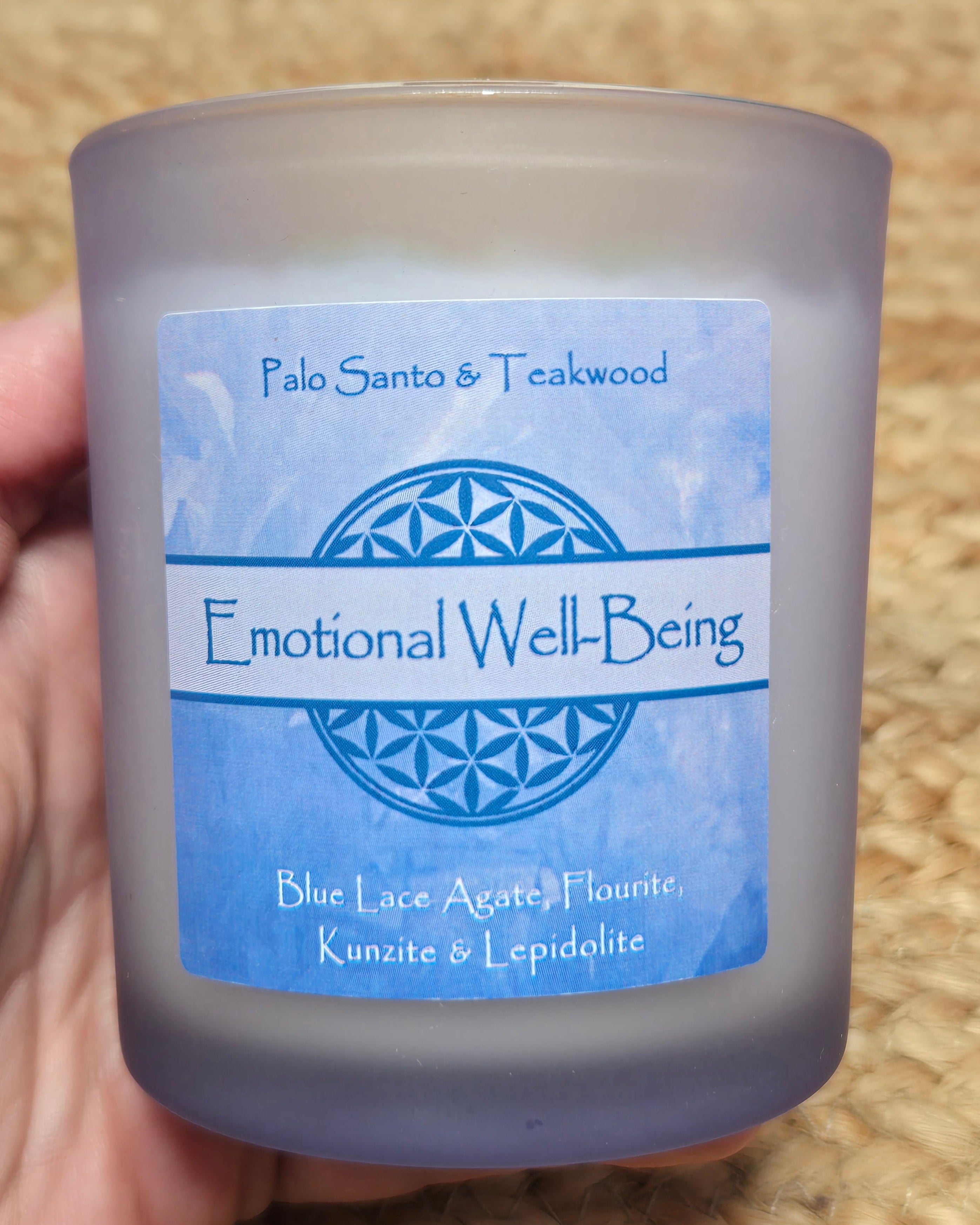 Emotional Well-Being Crystal Intention Candle