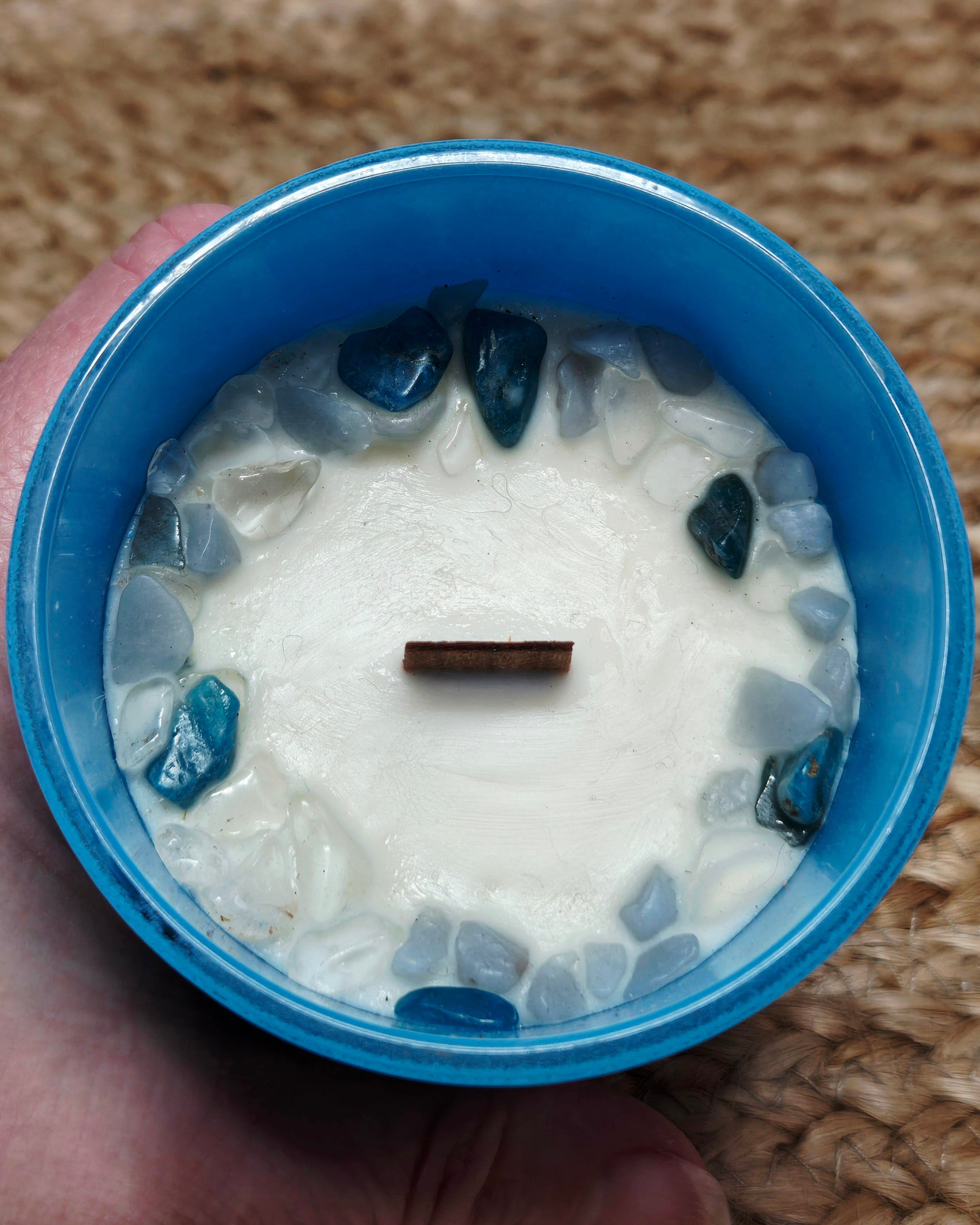Communication and Truth Crystal Intention Candle