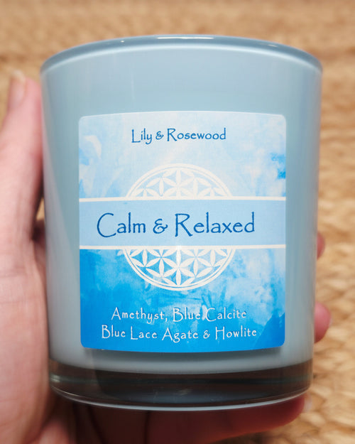Calm & Relaxed Crystal Intention Candle
