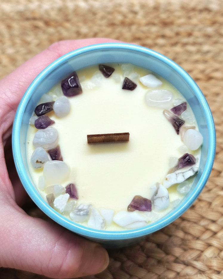 Calm & Relaxed Crystal Intention Candle
