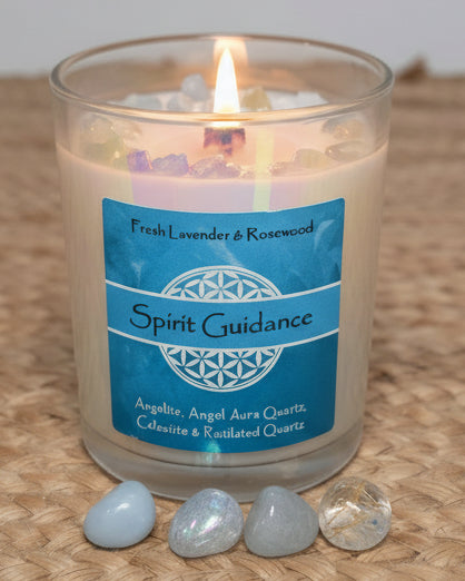 Spirit Guidance Crystal Intention Candle