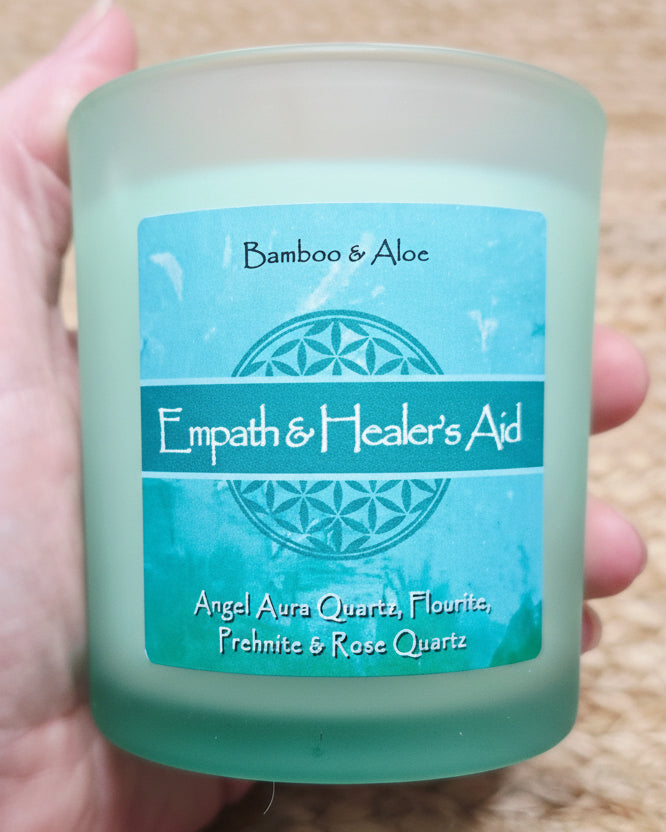 Empath and Healers Aid Crystal Intention Candle