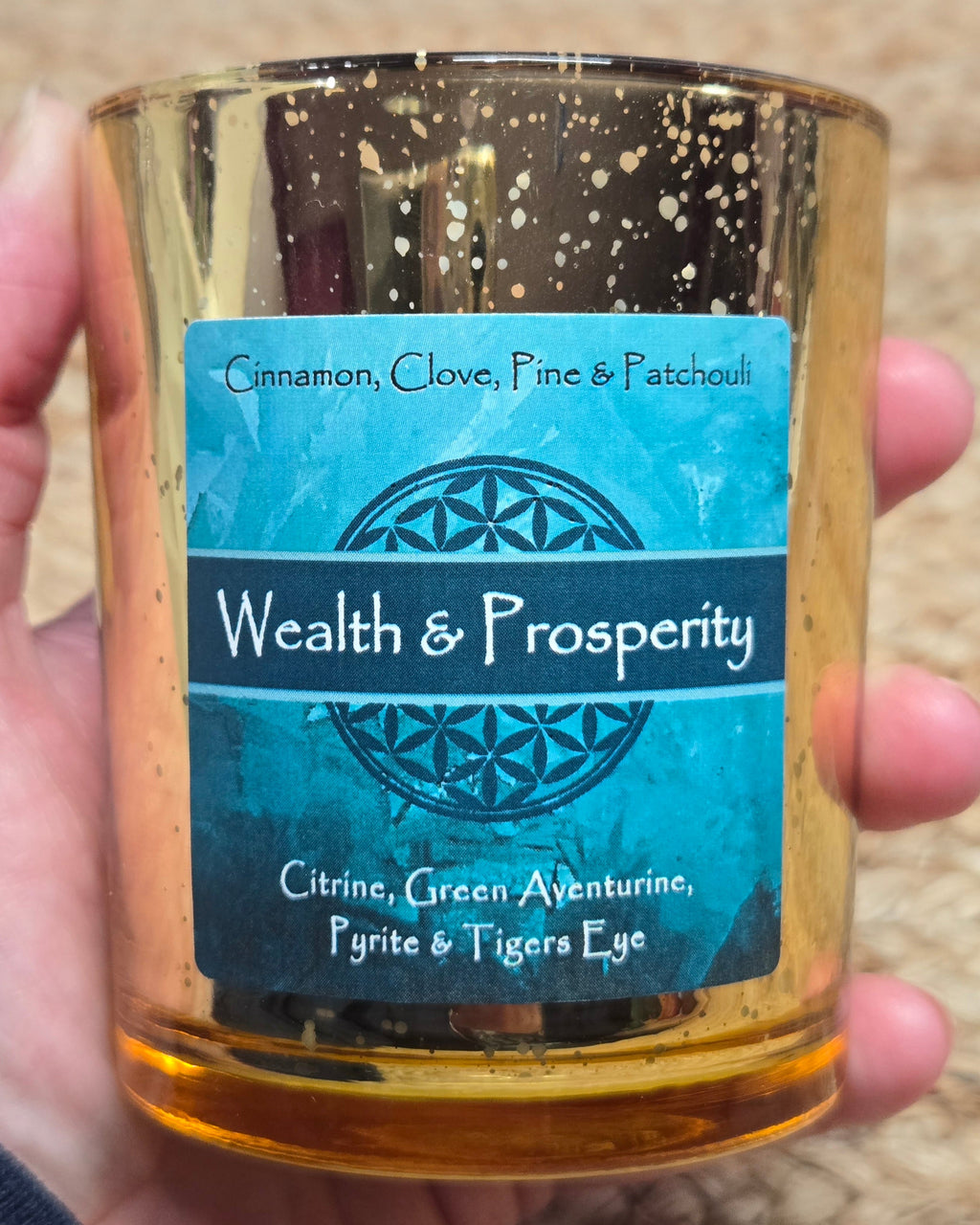 Wealth & Prosperity Crystal Intention Candle