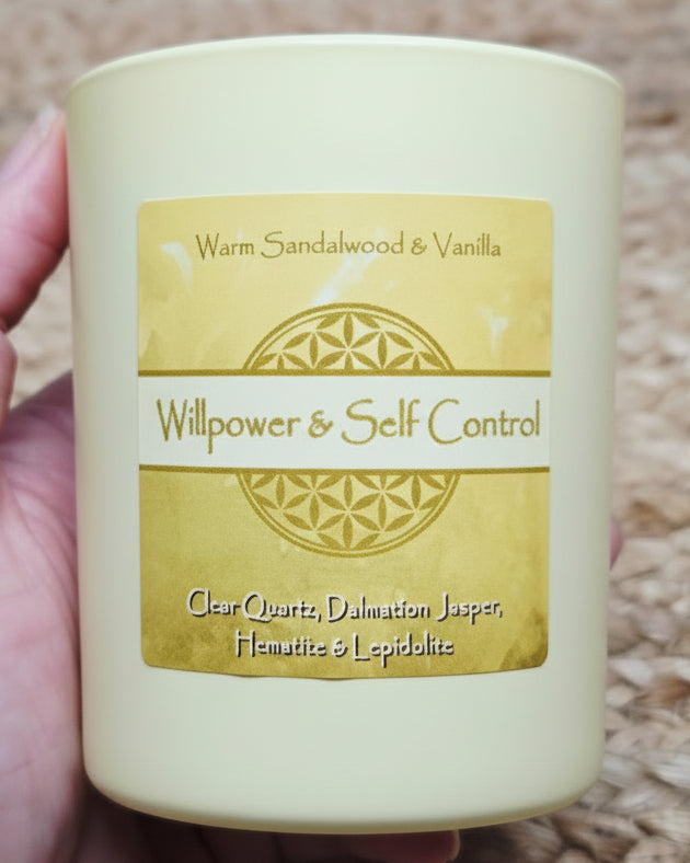 Willpower & Self Control Crystal Intention Candle