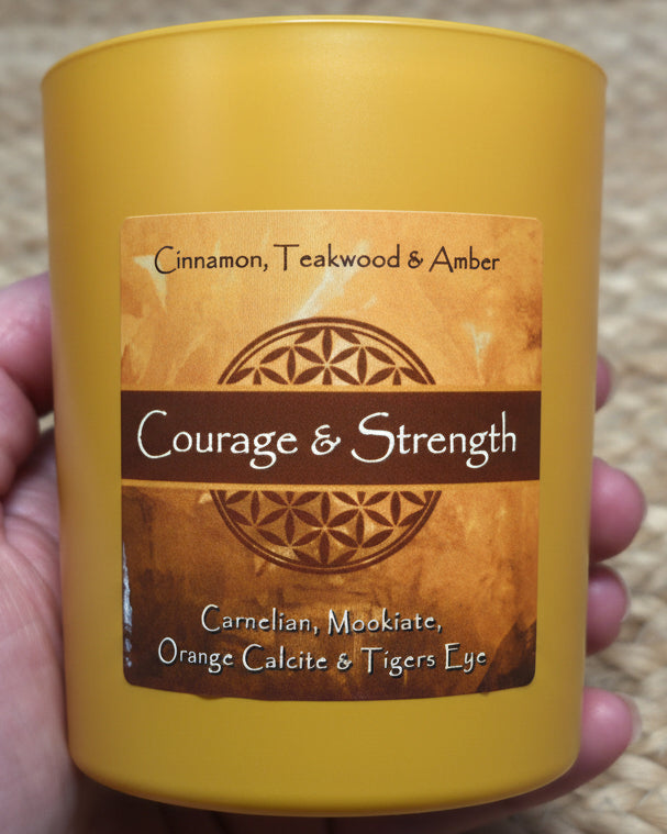 Courage & Strength Crystal Intention Candle