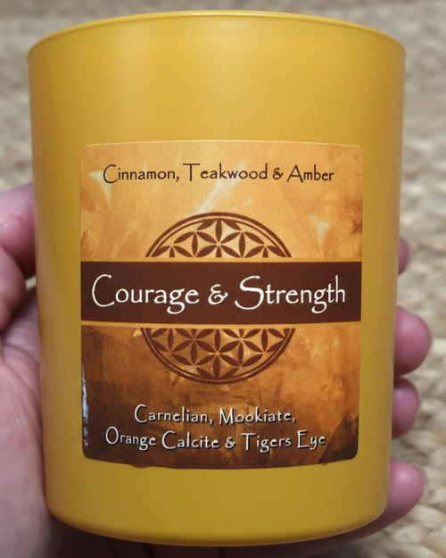 Courage & Strength Crystal Intention Candle