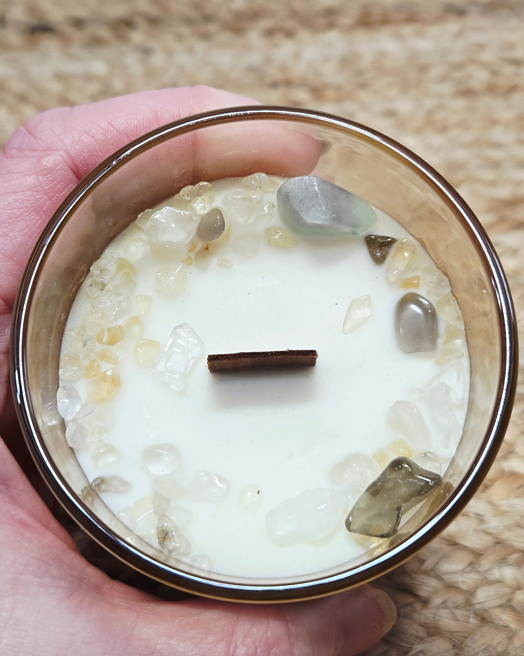 Mental Clarity & Focus Crystal Intention Candle
