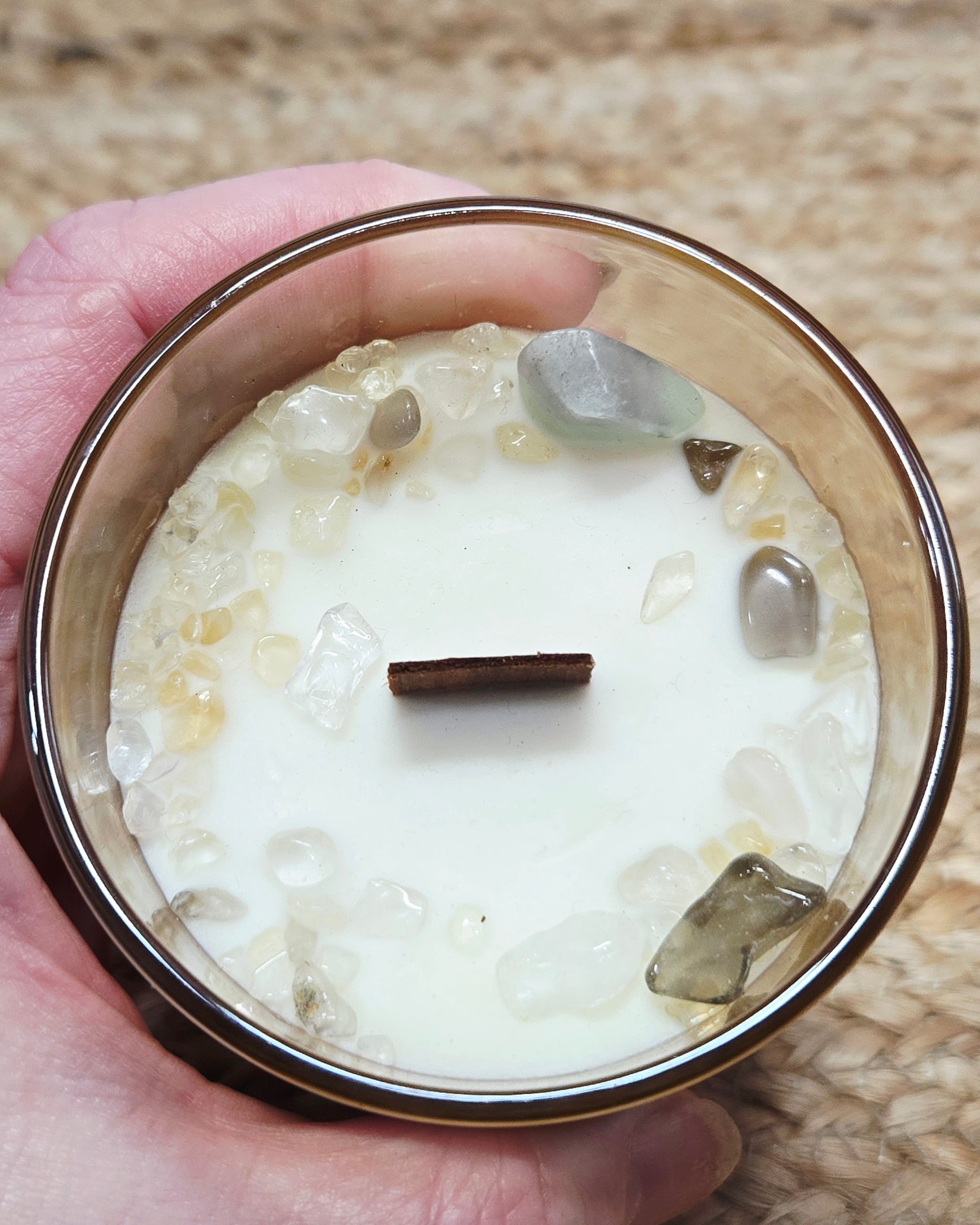 Mental Clarity & Focus Crystal Intention Candle