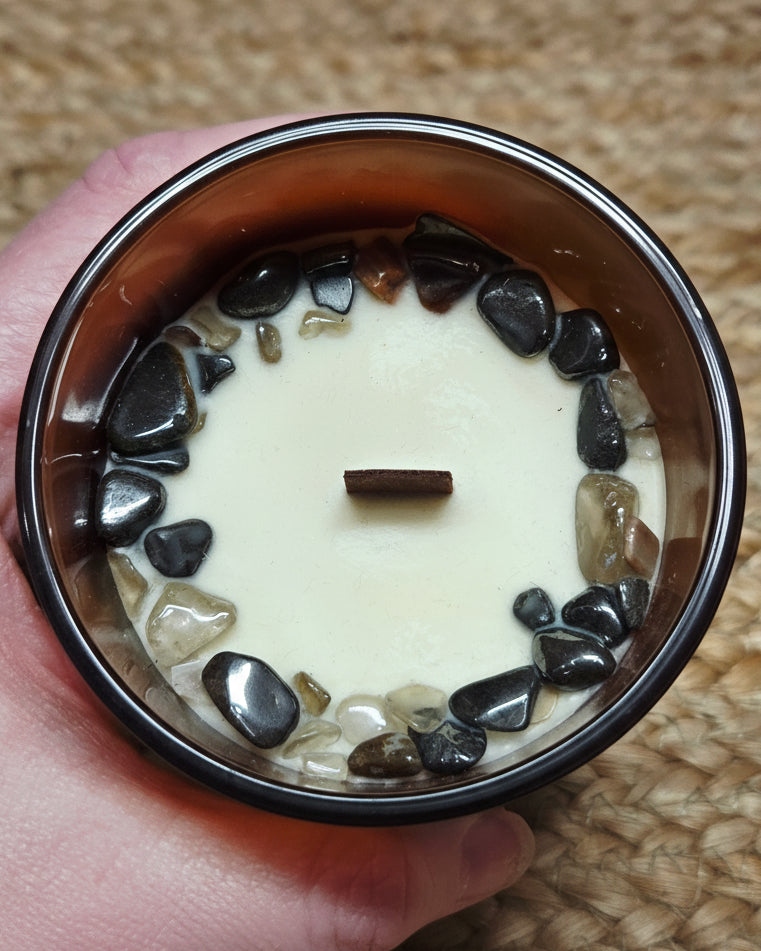 Grounded & Centered Crystal Intention Candle