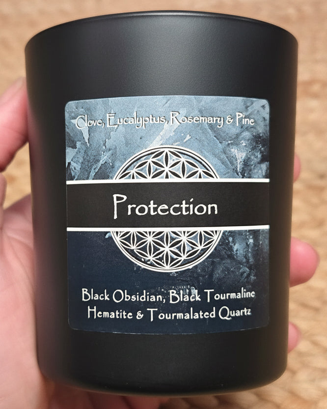 Protection Crystal Intention Candle