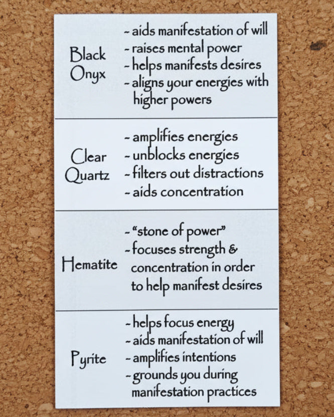 Manifestation Crystal Intention Candle