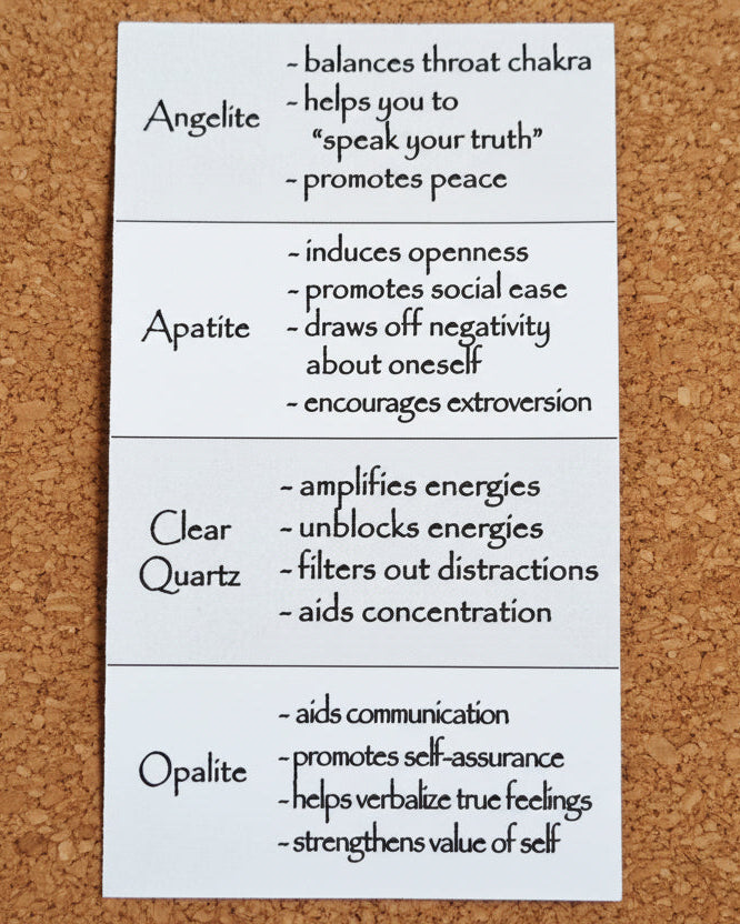 Communication and Truth Crystal Intention Candle