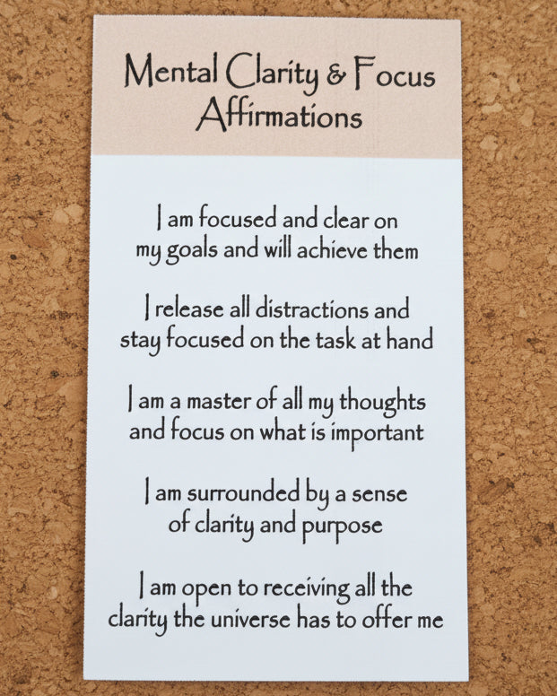 Mental Clarity & Focus Crystal Intention Candle