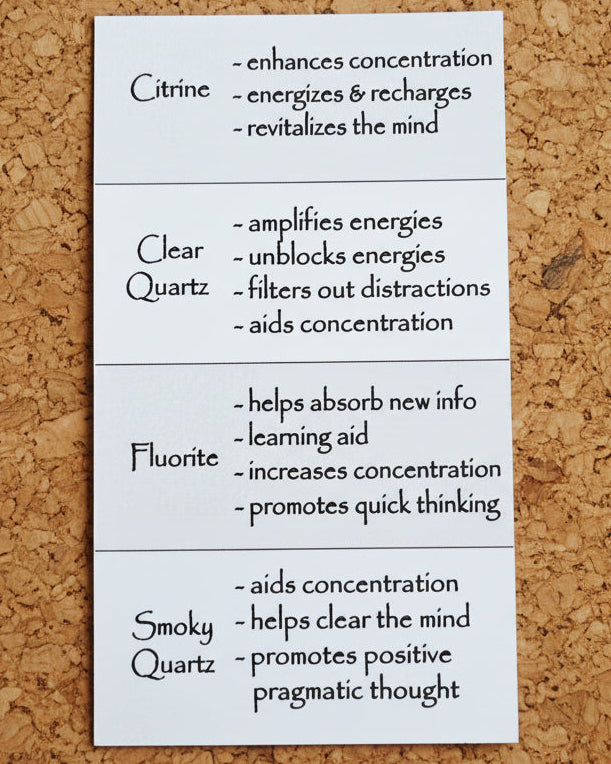 Mental Clarity & Focus Crystal Intention Candle