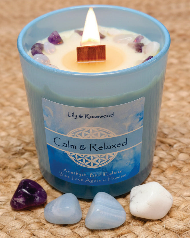 Calm & Relaxed Crystal Intention Candle
