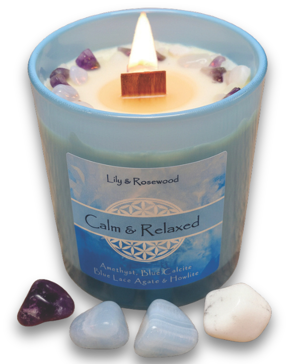 Calm & Relaxed Crystal Intention Candle
