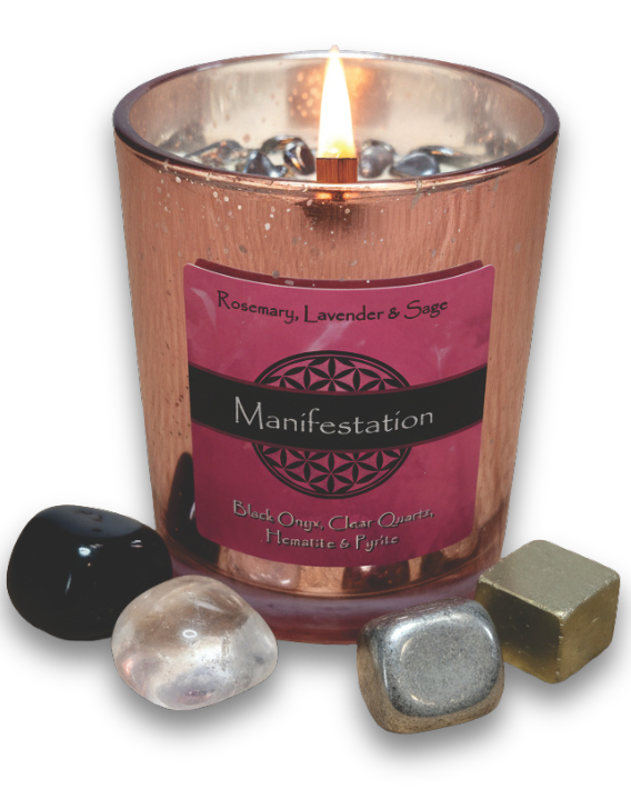 Manifestation Crystal Intention Candle