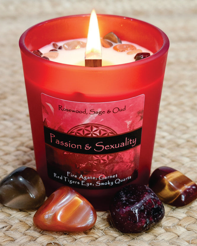 Passion & Sexuality Crystal Intention Candle