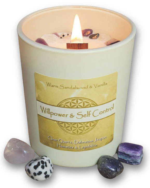 Willpower & Self Control Crystal Intention Candle