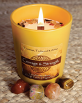 Courage and Strength Candle - Updated Crystals