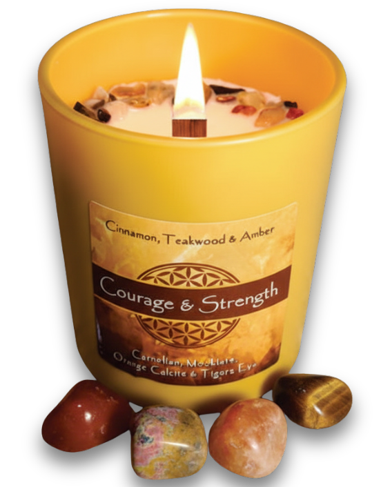 Courage & Strength Crystal Intention Candle