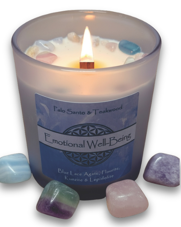 Emotional Well-Being Crystal Intention Candle