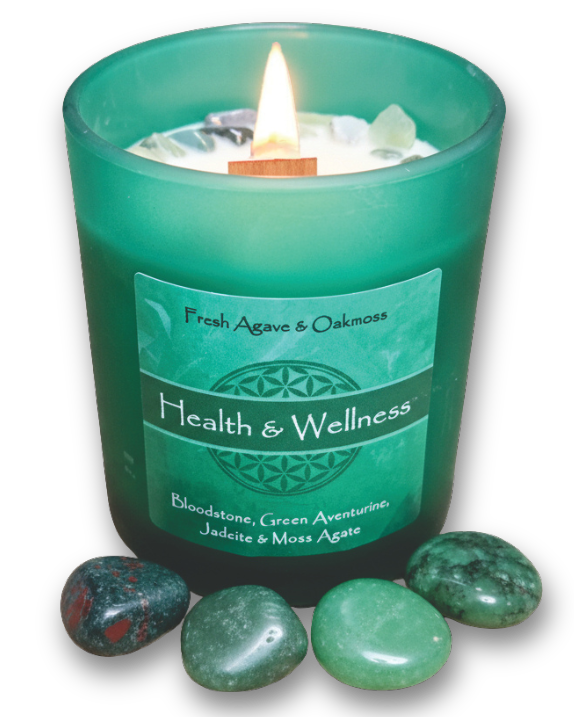Health & Wellness Crystal Intention Candle