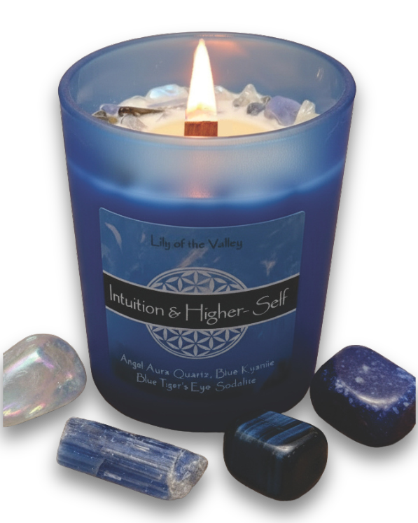 Intuition & Higher-Self Crystal Intention Candle