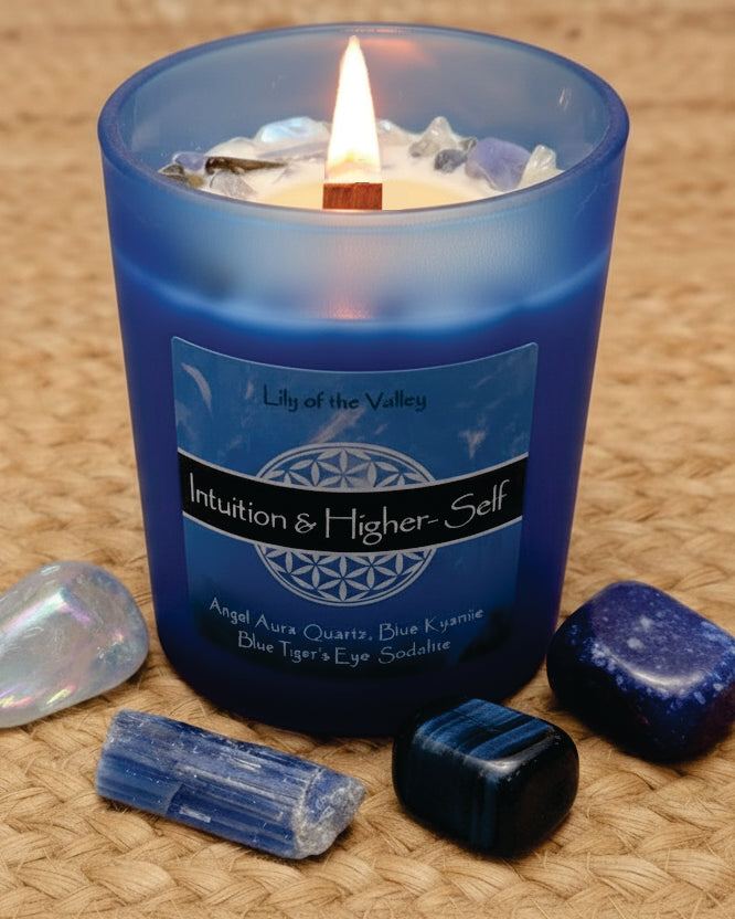 Intuition & Higher-Self Crystal Intention Candle