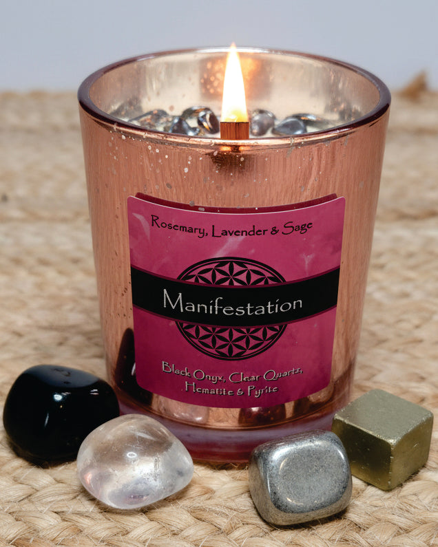 Manifestation Crystal Intention Candle