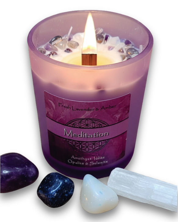 Meditation Crystal Intention Candle