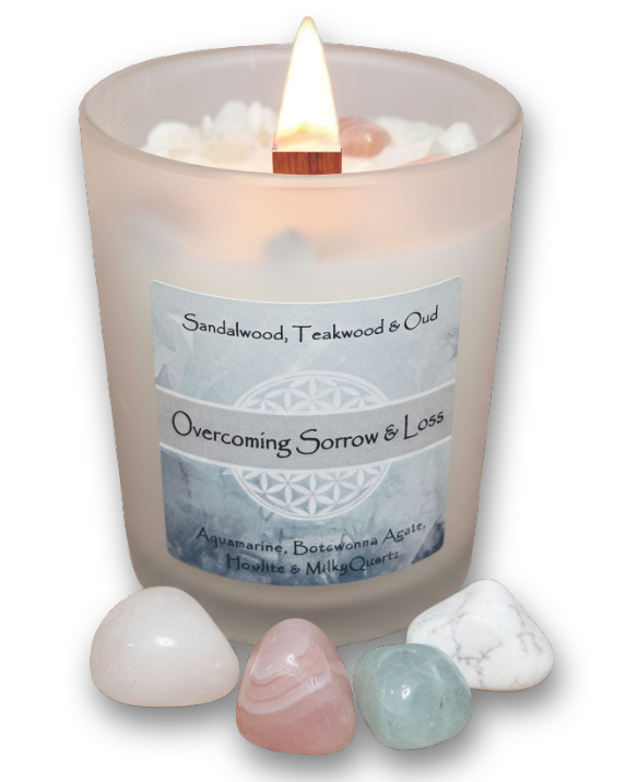 Overcoming Sorrow & Loss Crystal Intention Candle