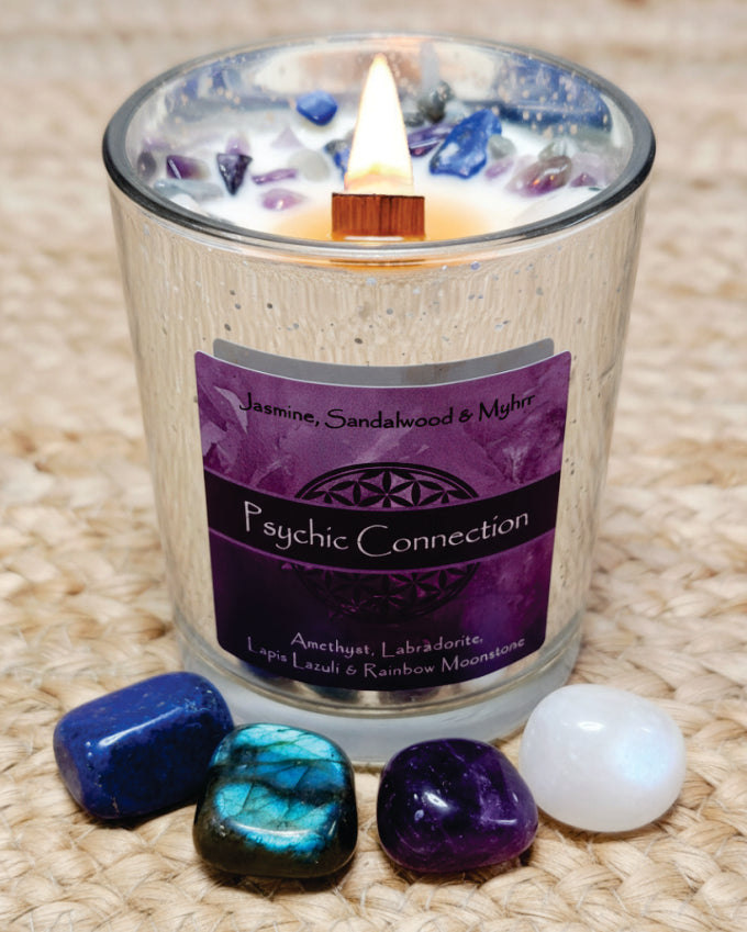 Psychic Connection Crystal Intention Candle
