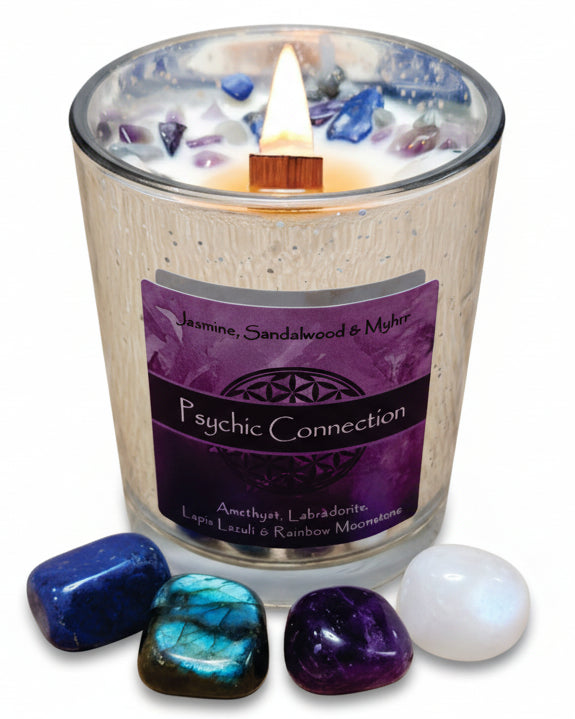 Psychic Connection Crystal Intention Candle