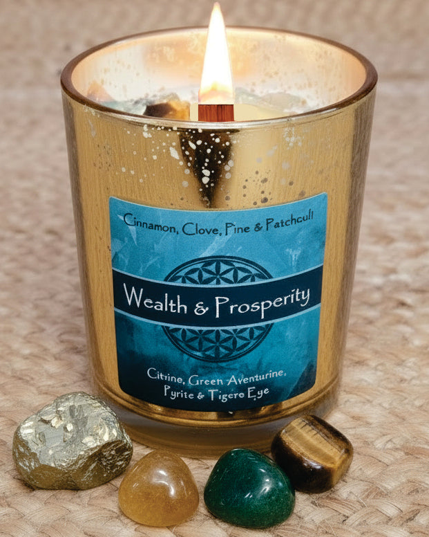 Wealth & Prosperity Crystal Intention Candle