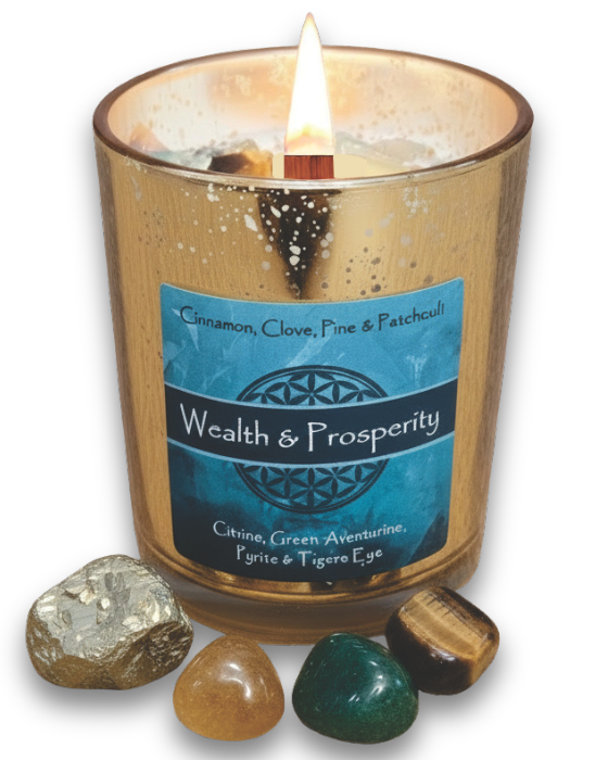 Wealth & Prosperity Crystal Intention Candle